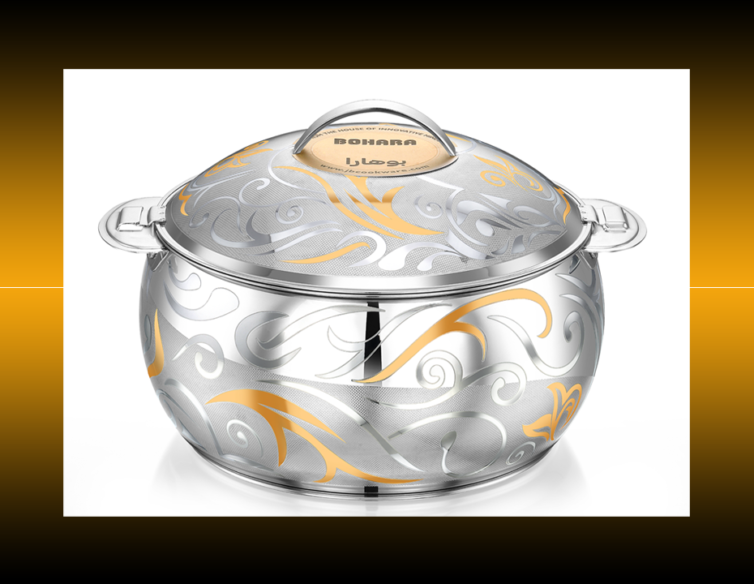 BOHARA Sahar Gold Insulated Hotpot — premium double wall stainless steel